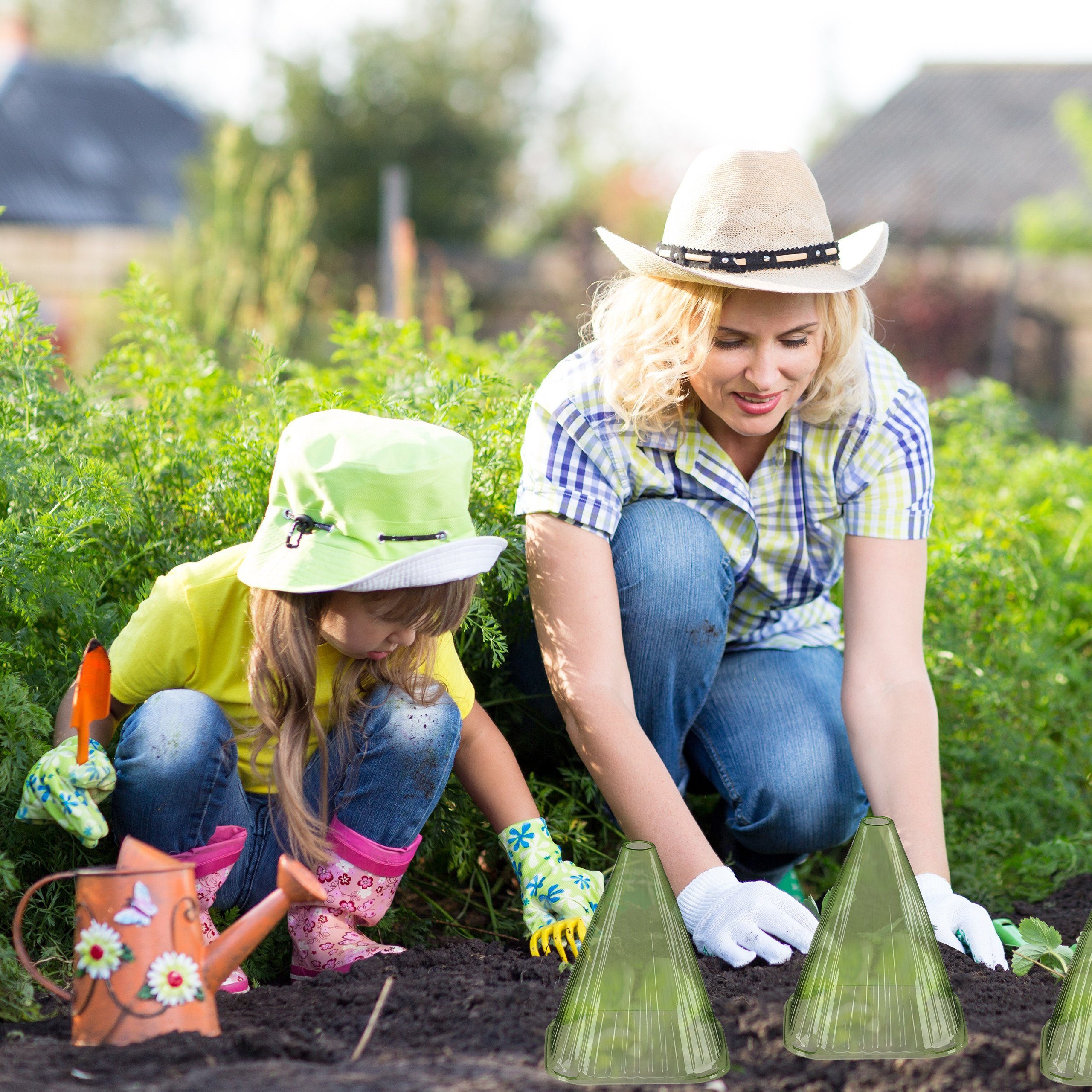 relaxdays Pflanzenschutzdach 96 x Pflanzenhut