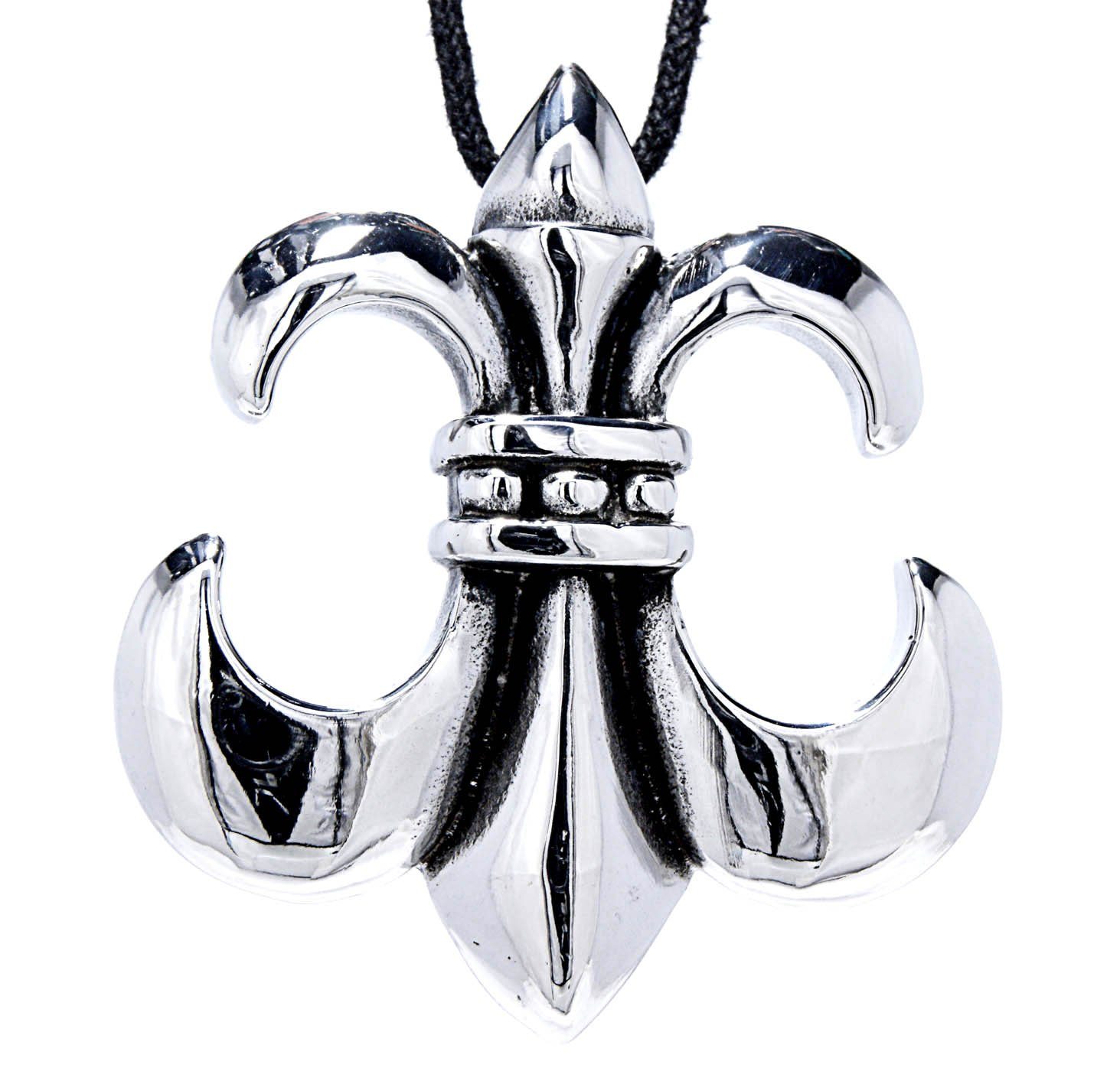 Kettenanhänger Fleur-de-Lis französische Lilie Fleur de Lis Lys Blume Edelstahl
