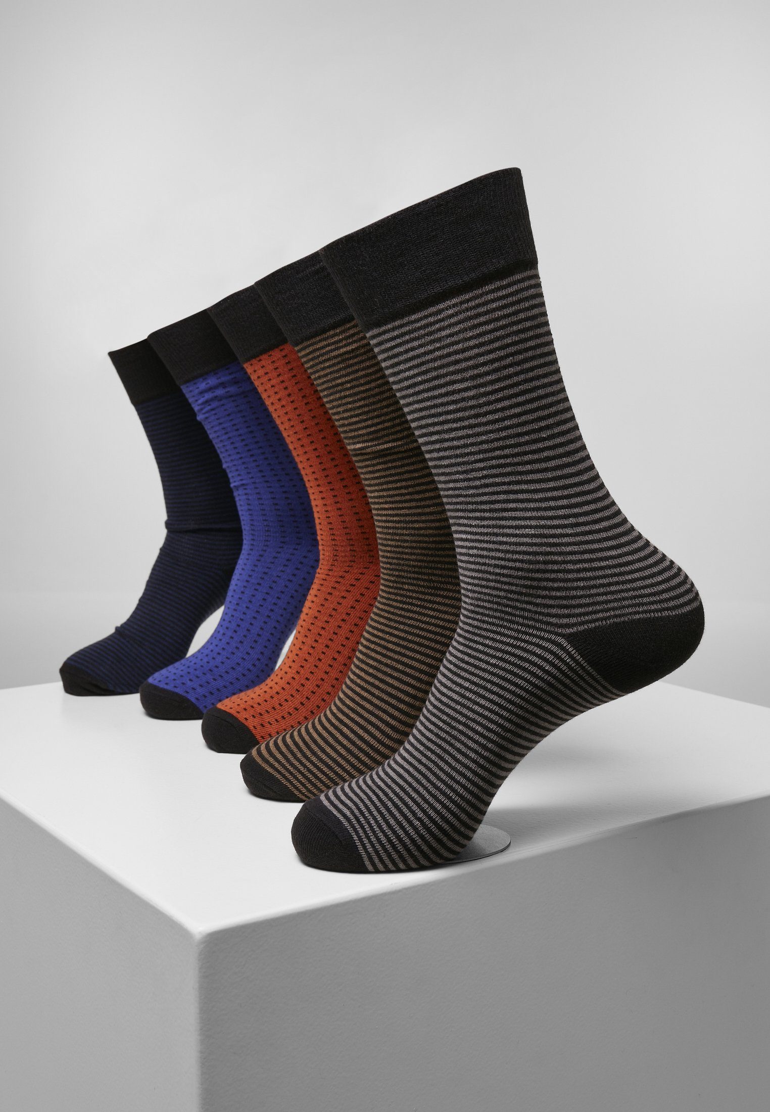 URBAN CLASSICS Freizeitsocken Accessoires Stripes and Dots Socks 5-Pack (1-Paar) multicolor