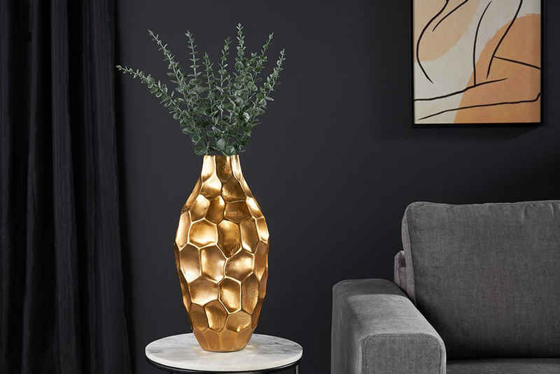 riess-ambiente Tischvase ORGANIC ORIENT 44cm gold (1 St), Wohnzimmer · Dekoration · Metall · Blumen