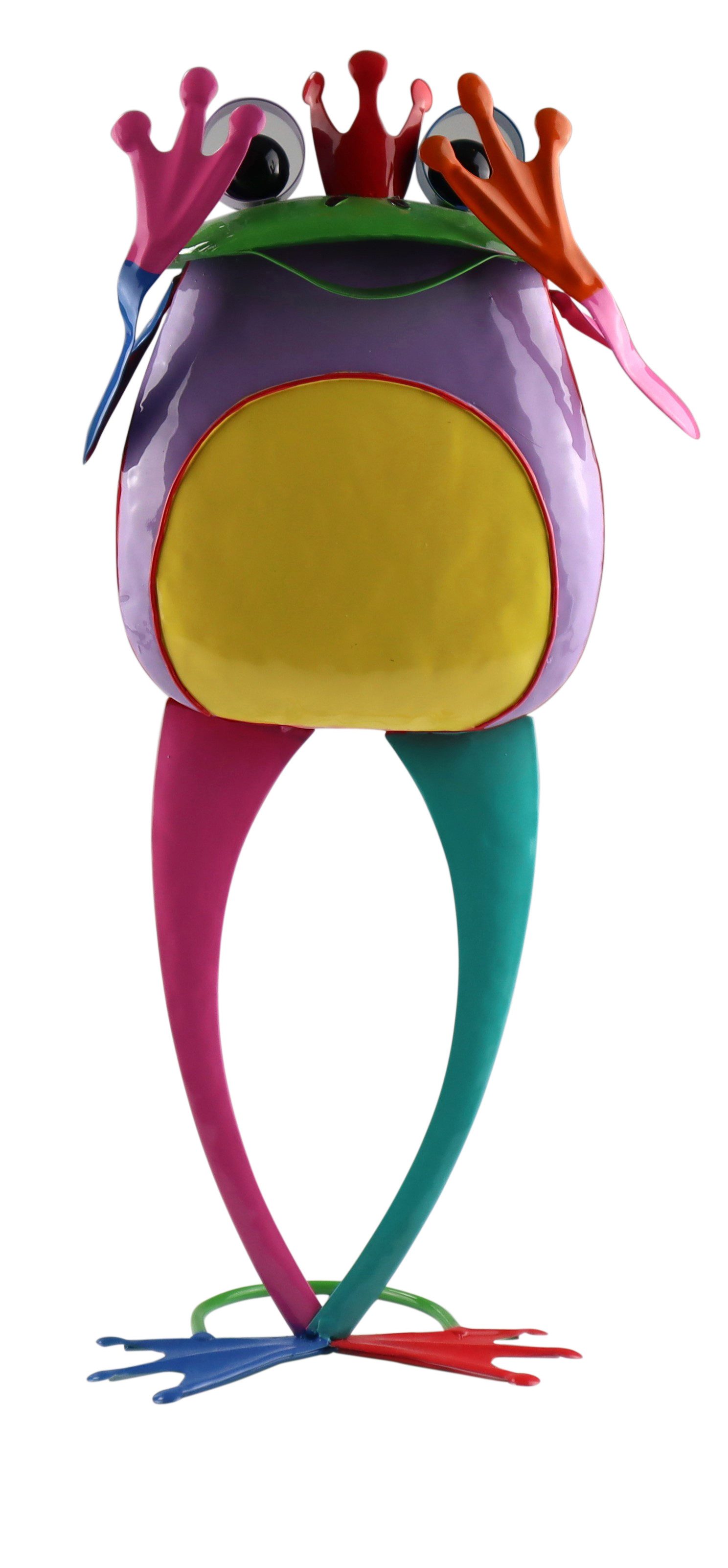 AM Design Dekofigur bunter Frosch aus Metall, handgefertigte Osterdekoration