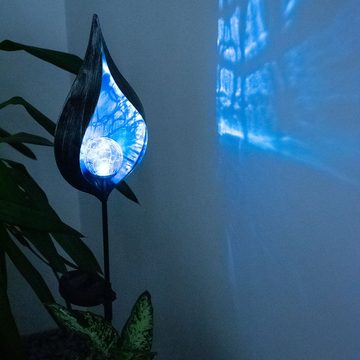 EGLO LED Solarleuchte, LED-Leuchtmittel fest verbaut, LED Solar Außen Steck Leuchte Garten Deko Erdspieß Terrassen