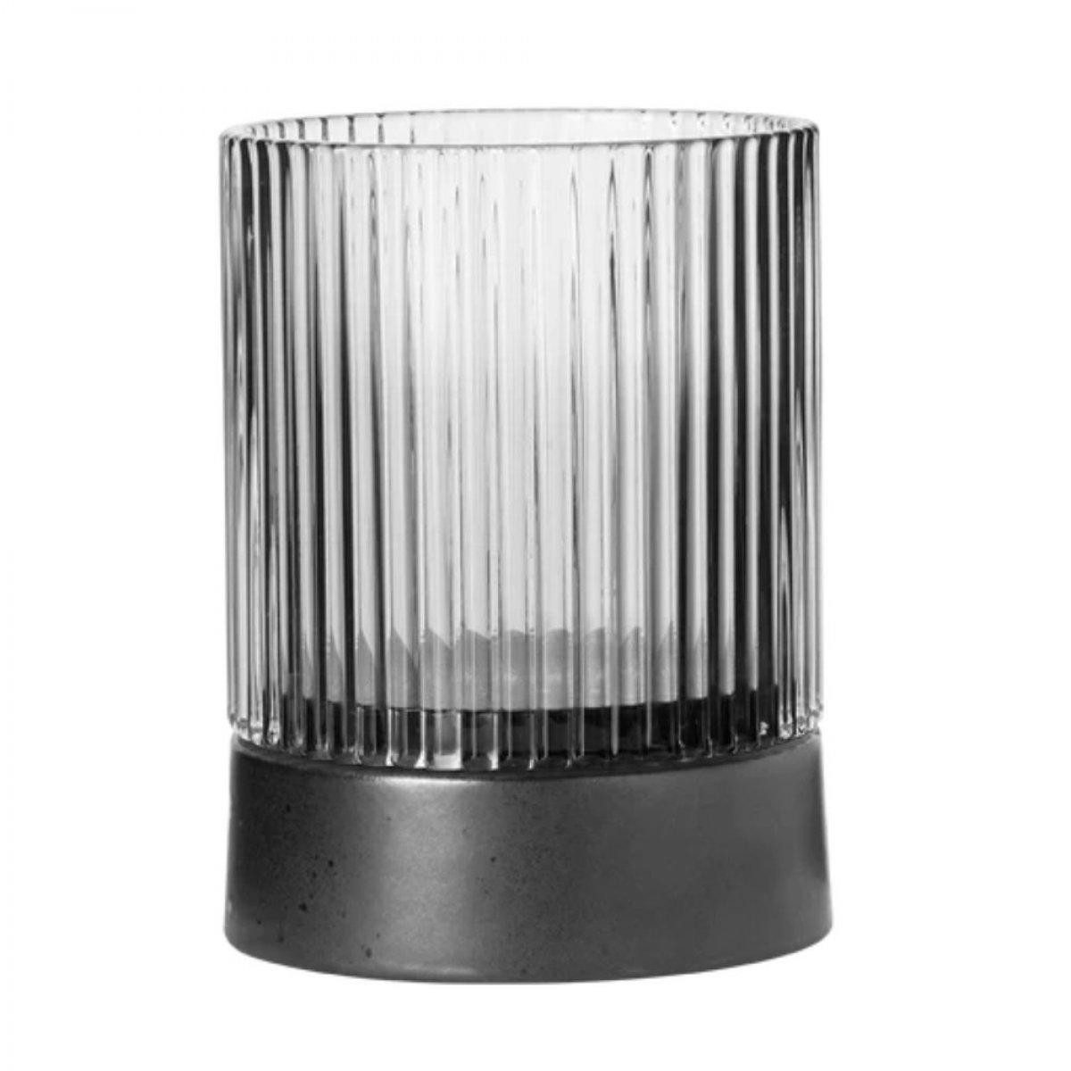 ASA SELECTION Windlicht Asa Windlicht mit Porzellanfuß Juna Clear (7x9,6cm)