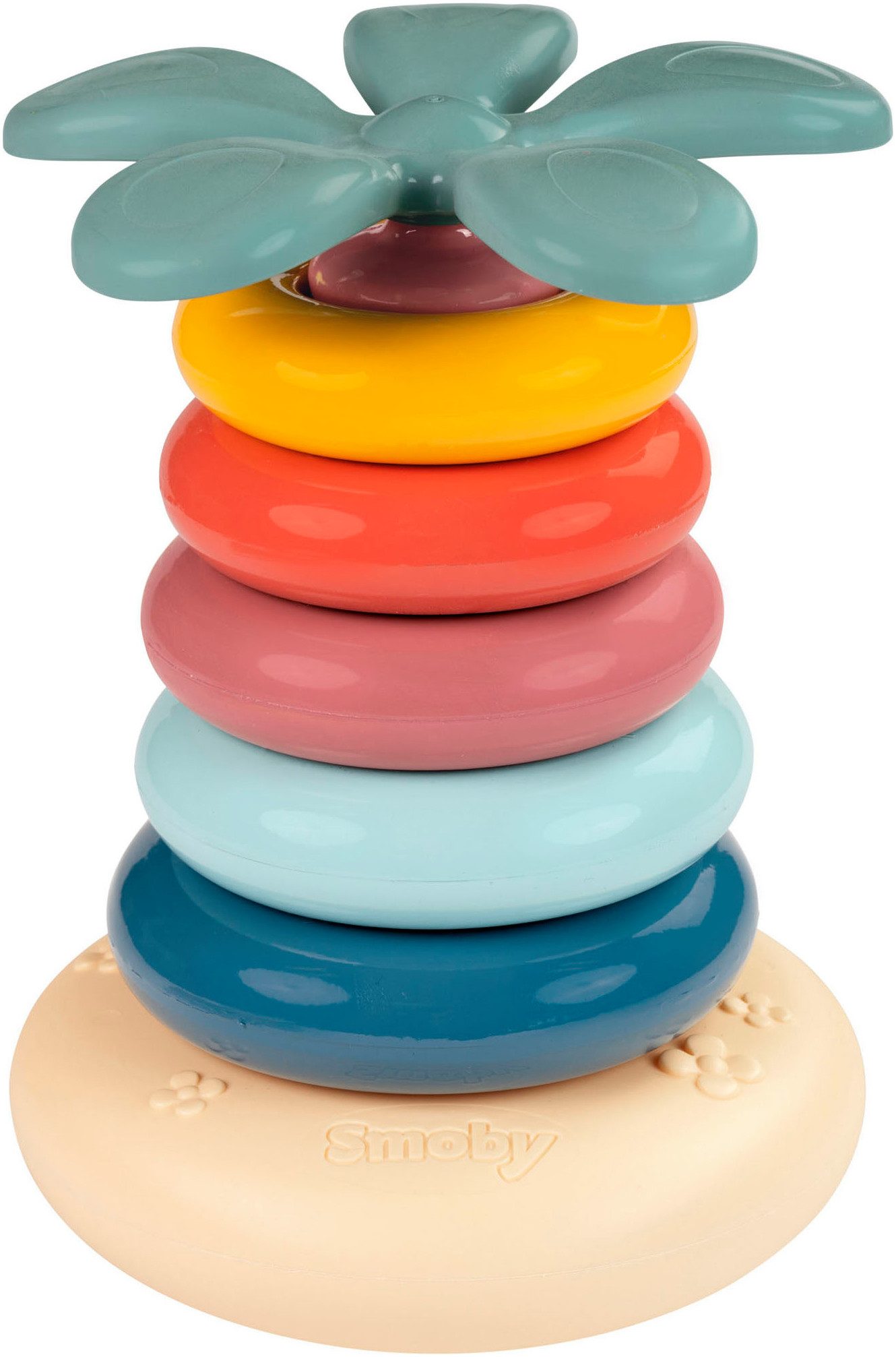Smoby Steckspielzeug LS Stehauf-Ringpyramide, Made in Europe