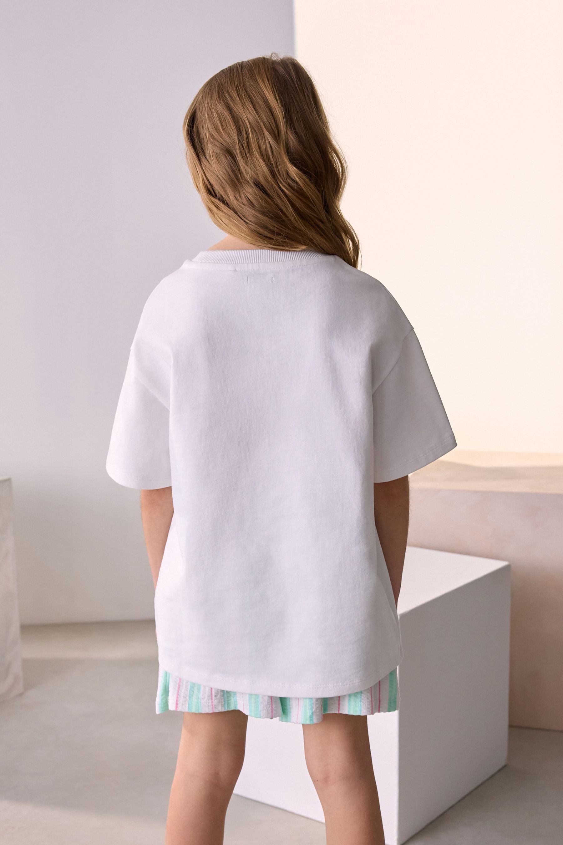 Next T-Shirt Oversized Fit T-Shirt aus 100 % schwerer Baumwolle (1-tlg)