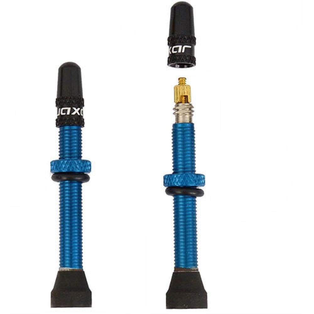 Fasi Fahrradreifen Fasi Tubeless Ventil 45mm Quaxar Aluminium Paar blau