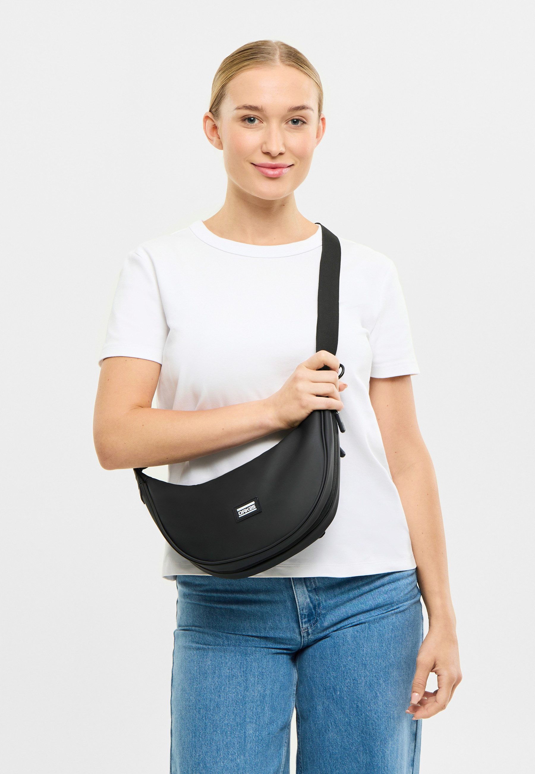 OAK25 Umhängetasche Every Day Moon Bag reflektierend & wasserabweisend, Halbmondtasche mit reflektierendem Boden & Bike-Strap