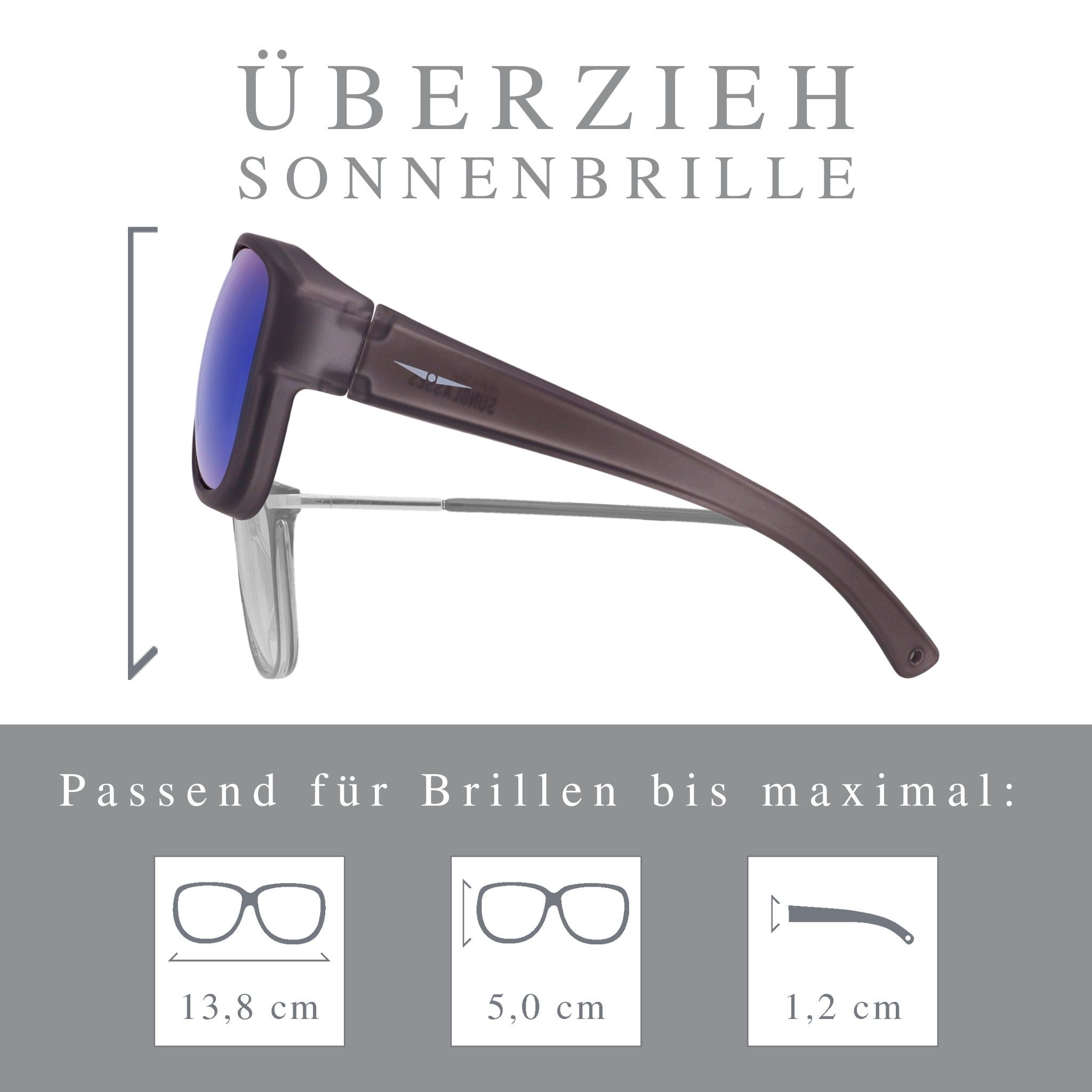 ActiveSol Sonnenbrille Überziehsonnenbrille El Pavana Lotusbeschichtung