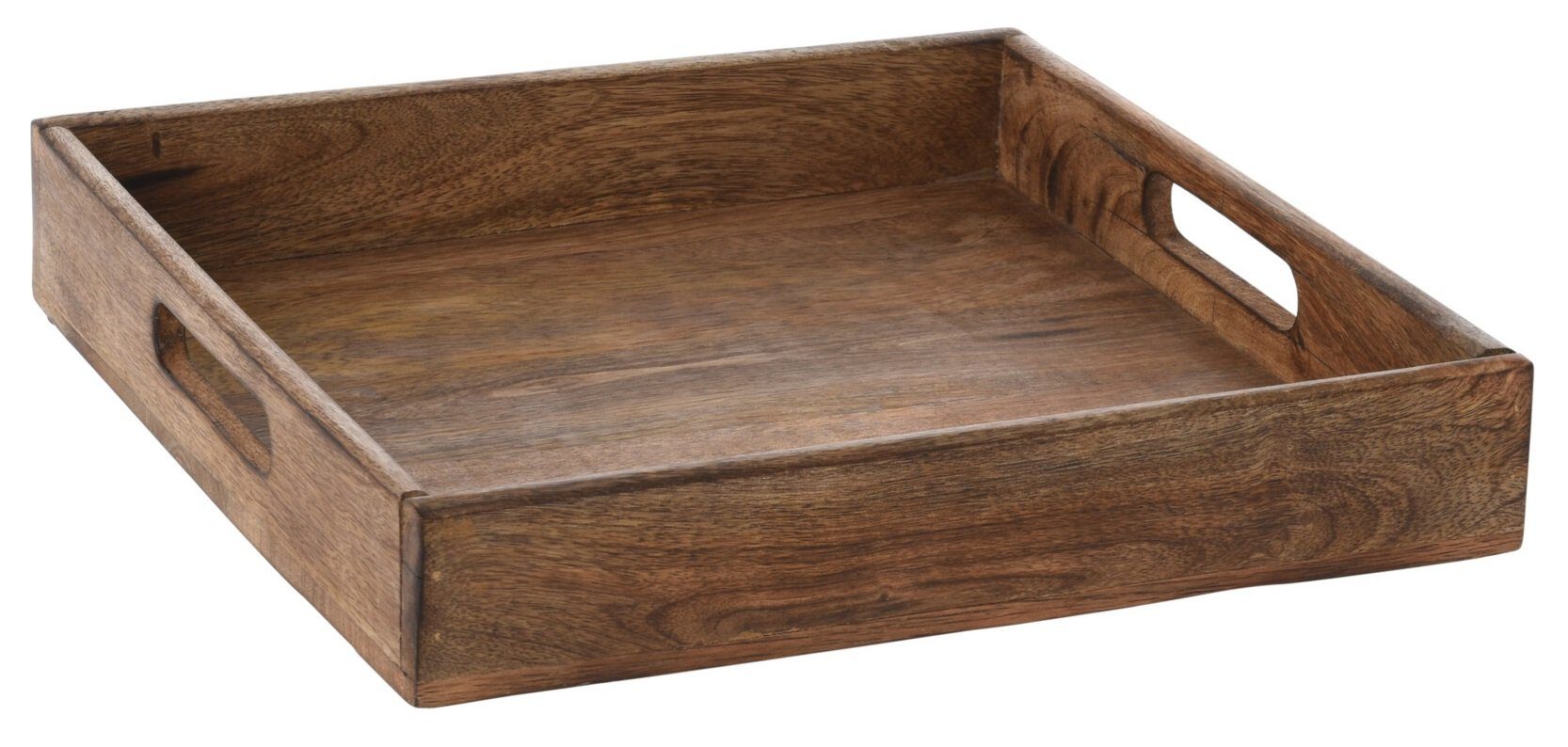 Dekotablett Tablett Mangoholz Dekotablett Serviertablett braun natur Holztablett