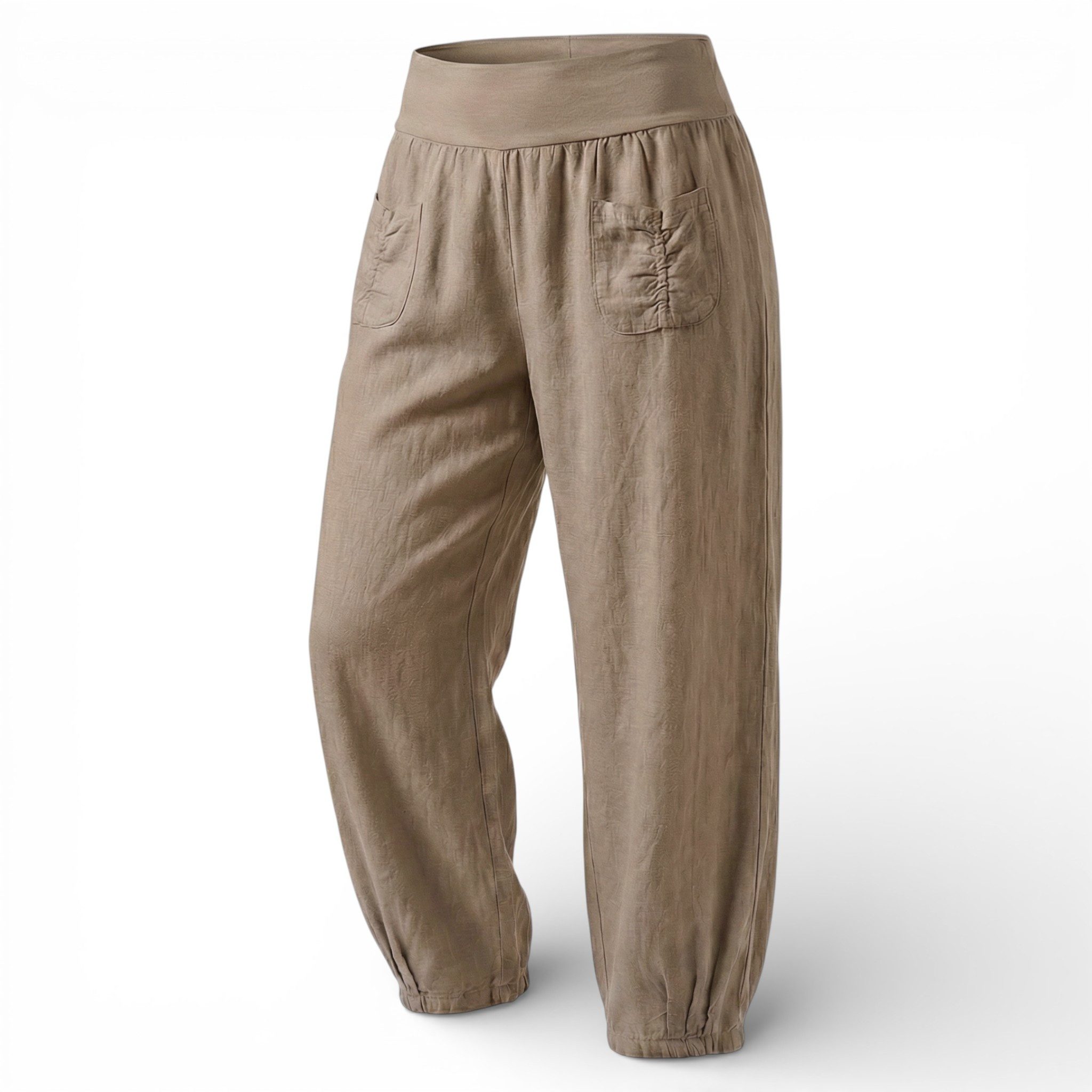 Leinenhose Sommerliche Leinen Pumphose luftig leichte Schlupfhose