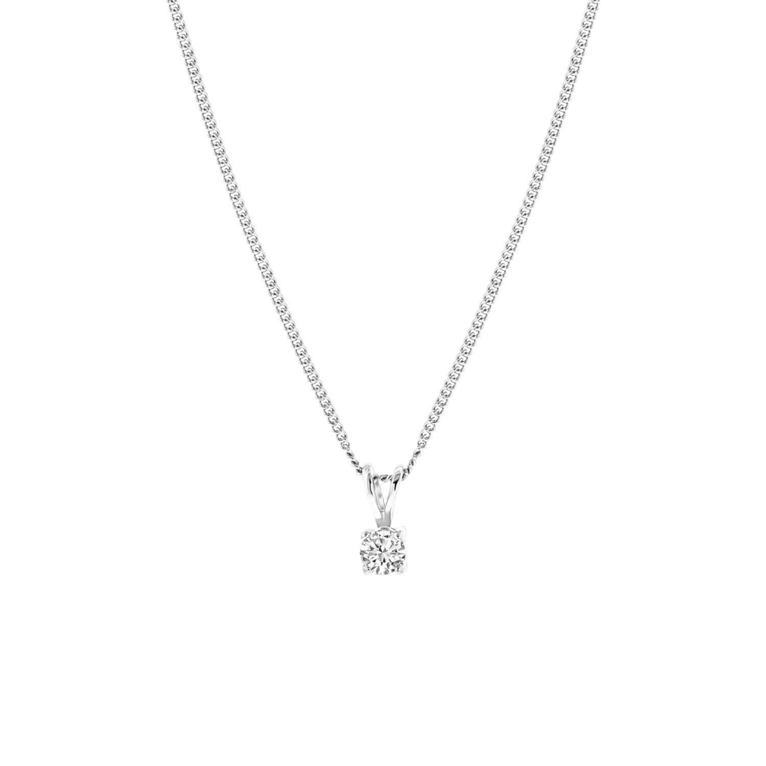 LUCARDI Kette mit Anhänger Halskette - 925 Silber - Silber - Swarovski-Zirkonia - Damen
