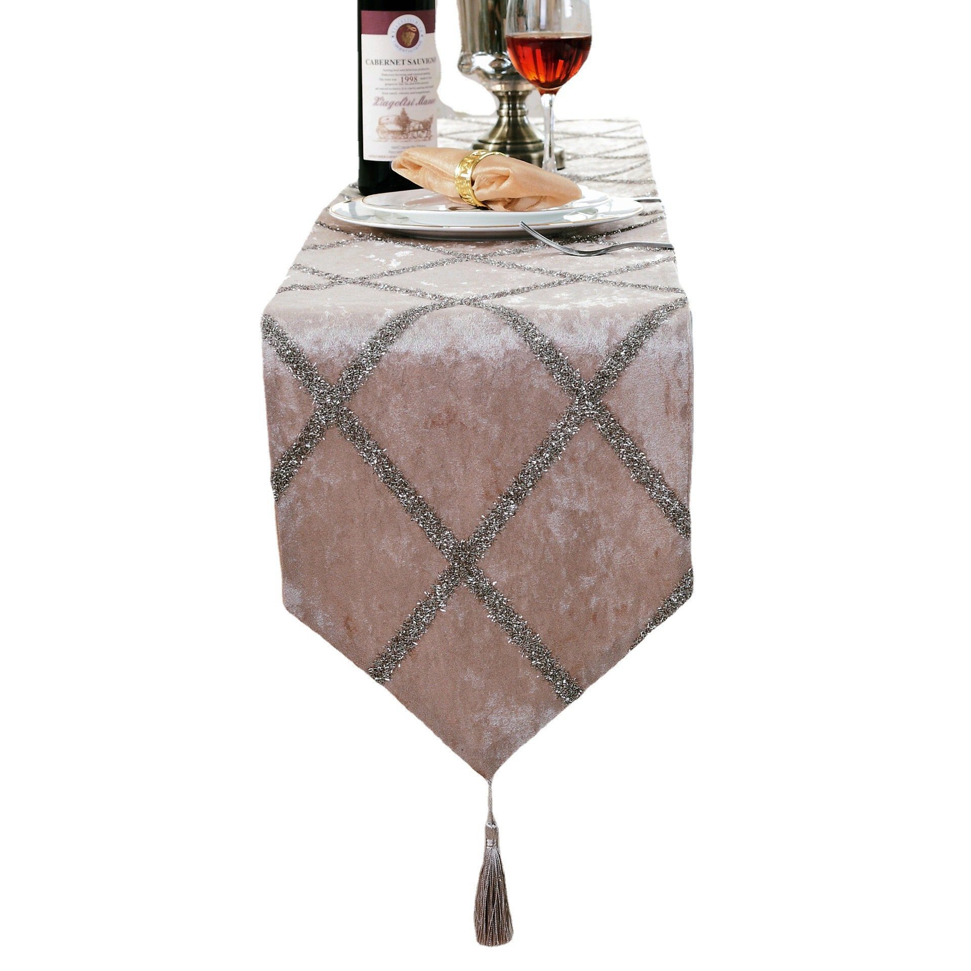 FELIXLEO Tischläufer Tischläufer Flanell Elegante für Esszimmer Partyurlaub Dekor 32x180cm