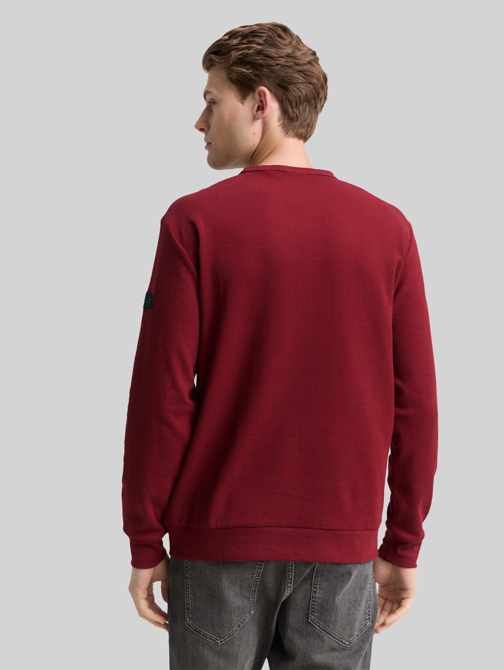 TOM TAILOR Langarmshirt T-Shirt Langarmshirt mit Waffelstruktur