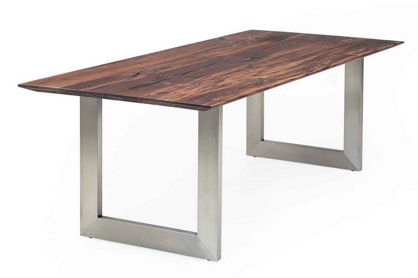 Massivholz Tischhelden Esstisch Kante Nussbaum Schreibtisch gerade ab 140*9