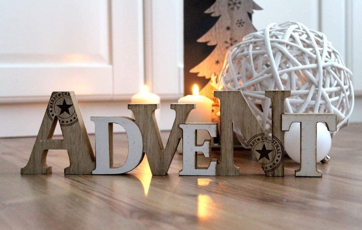 Deko-Schriftzug LB H&F Schriftzug Advent Weihnachtsdeko Adventsdeko