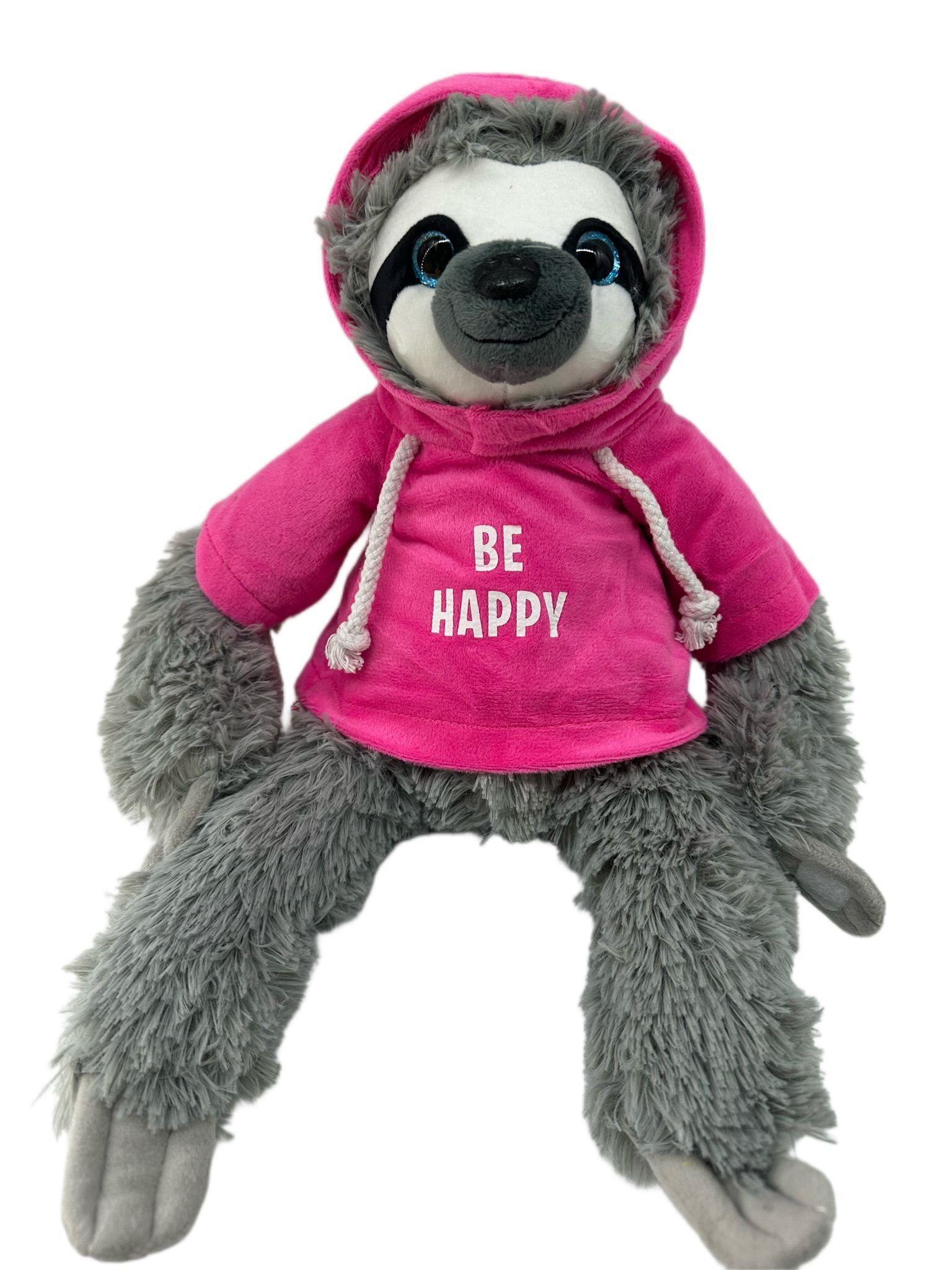 soma Kuscheltier Faultier Kuscheltier grau XXL 70 cm Faultier Plüschtier Be Happy Pink (Set, 1-St., Geschenk-Set), Stofftier Sale Geschenke für Mädchen Jungen Kinder Babys spielen