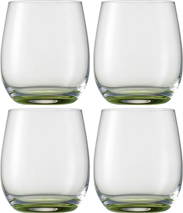 Eisch Germany Becher JESSICA, 4-tlg., Kristallglas, Handarbeit, farbig veredelt, Made in Germany