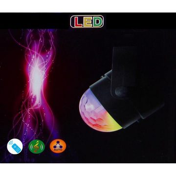 GelldG Discolicht Discokugel LED Party Lampe Musikgesteuert mit USB, 7 Farbe Discolicht