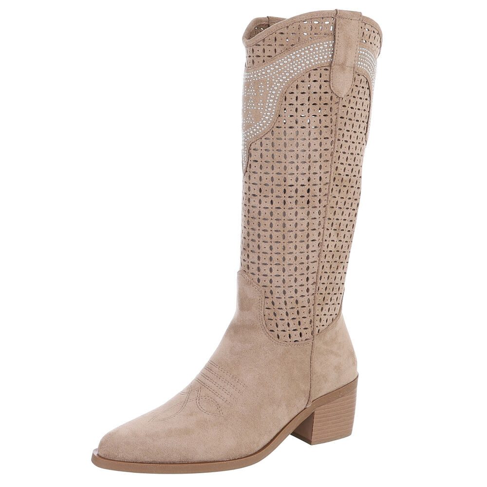 Ital-Design Damen Cowboyboots Western Sommerboots (88843675) Blockabsatz St günstig online kaufen