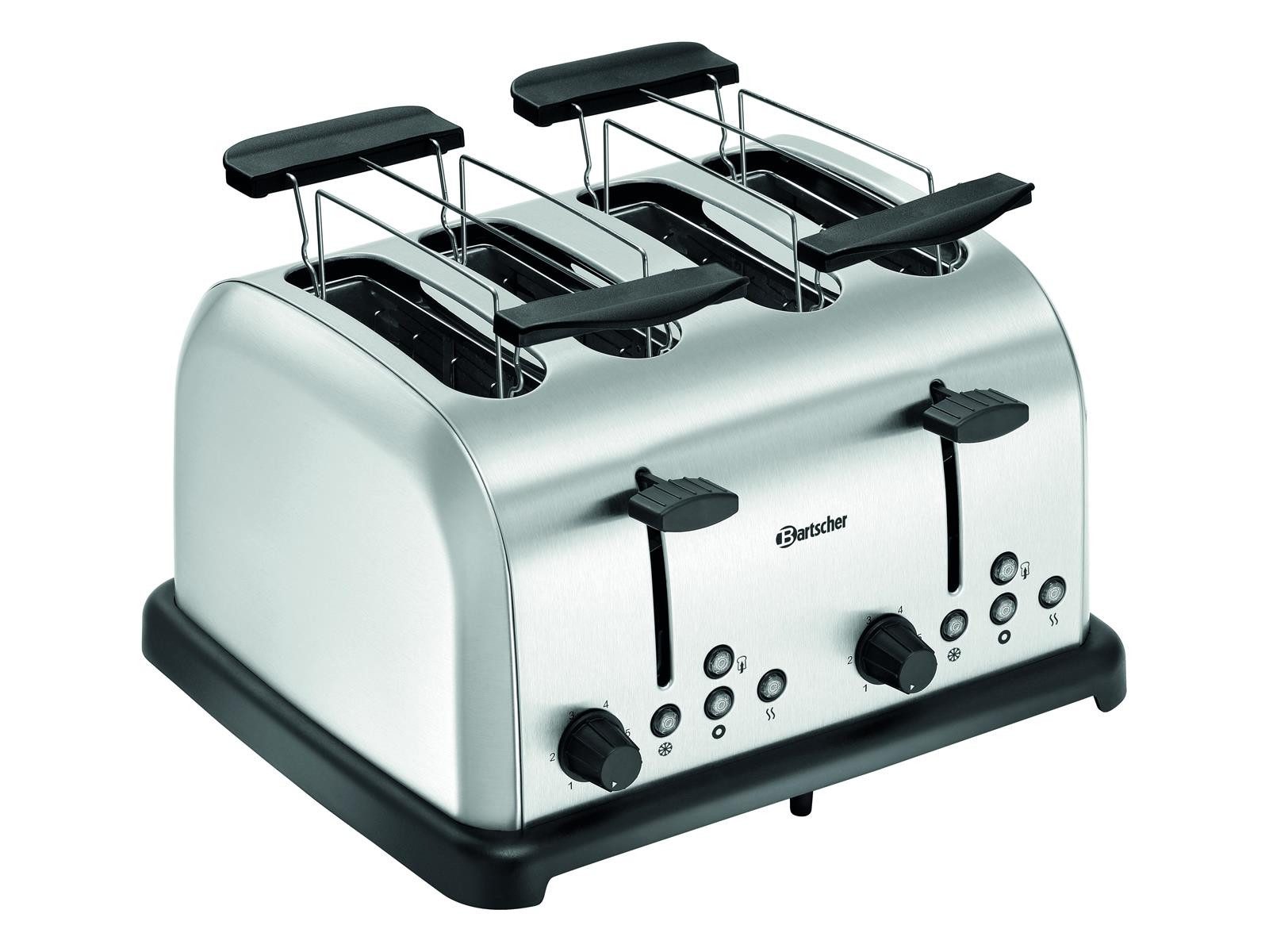 Bartscher Тостеры 4 Scheiben Тостеры TBRB40, Edelstahl gebürstet, 100374