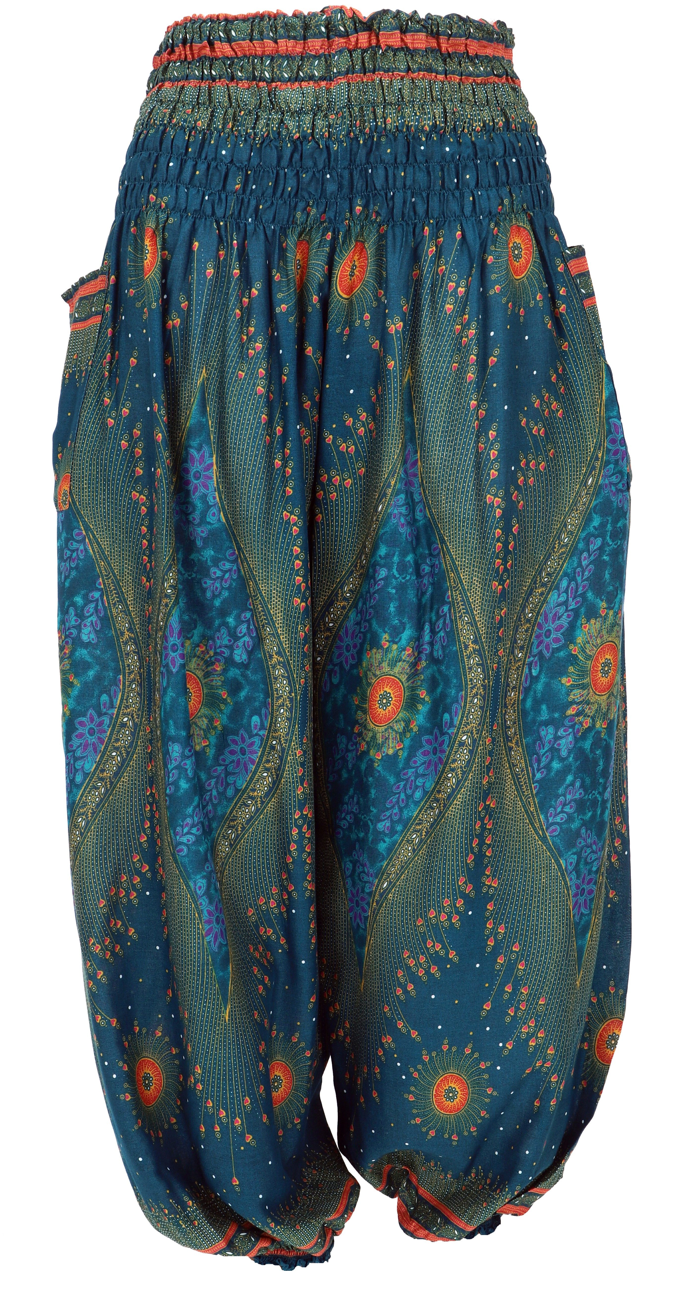 Guru-Shop Relaxhose Luftige XL Pluderhose für starke Frauen, plus.. Ethno S günstig online kaufen