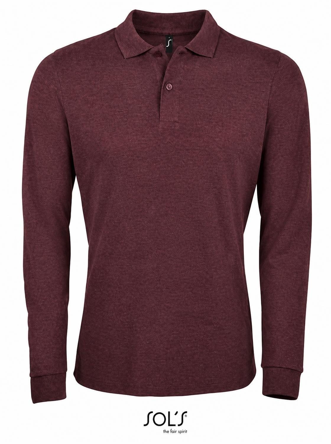 SOLS Langarm-Poloshirt Herren Long-Sleeve Piqué Polo Shirt Perfect
