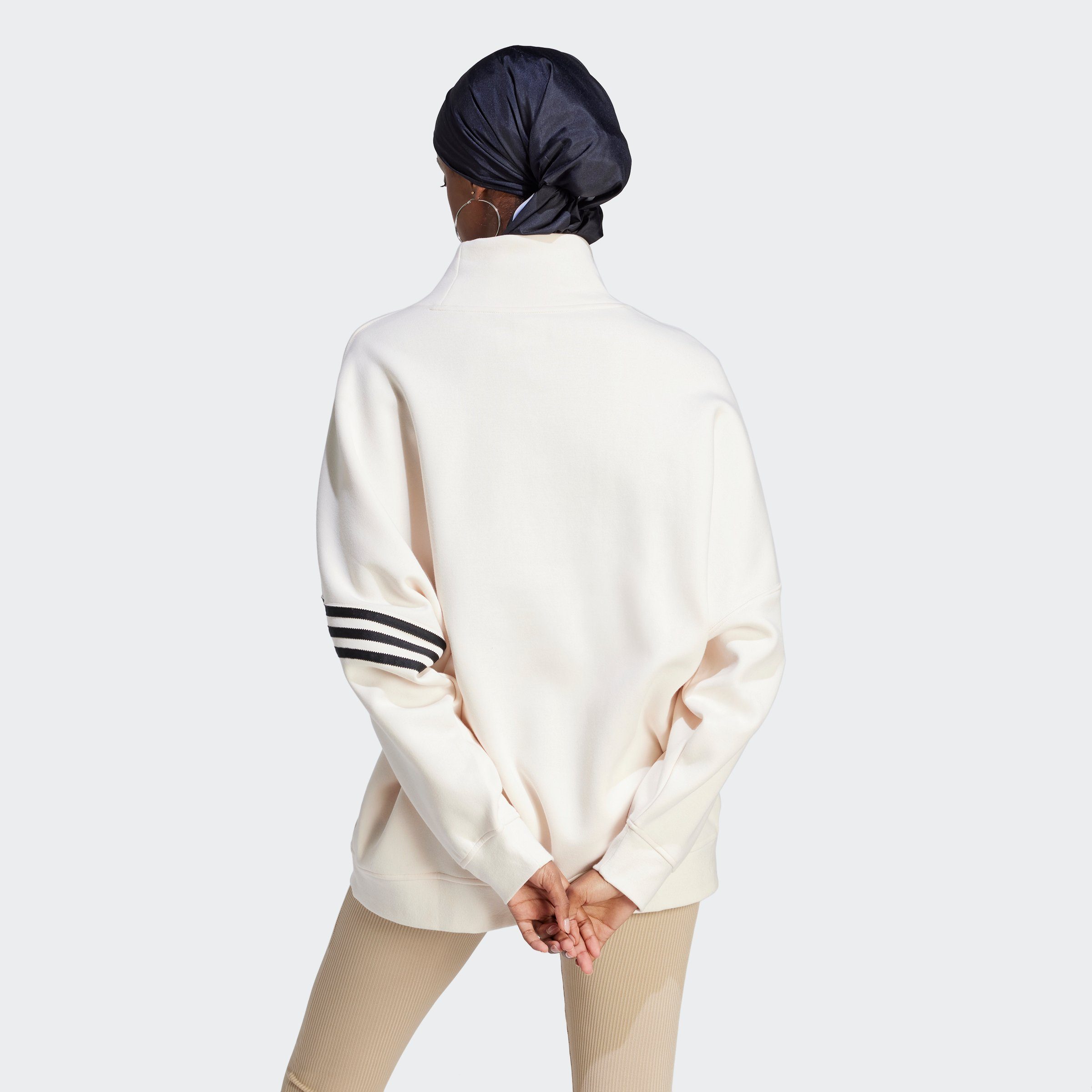 adidas Originals Kapuzensweatshirt ADICOLOR NEUCLASSICS HIGH White NECK Wonder OVERSIZED