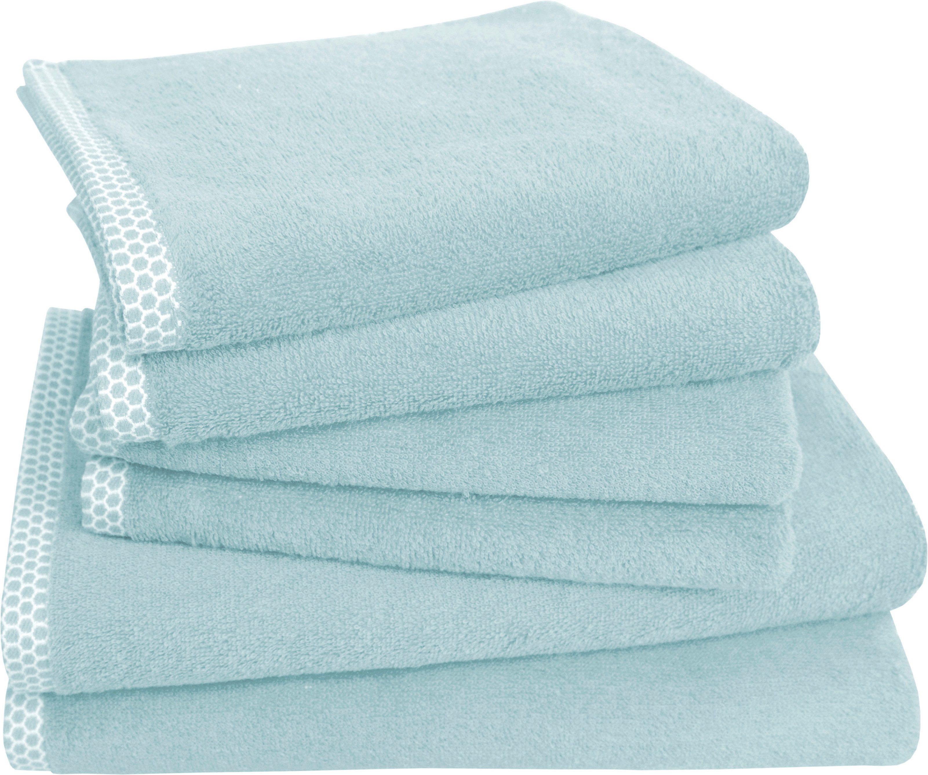 Dyckhoff Handtuch Set Pure Natural Uni, Frottier (Set, 6-St), BIO Baumwolle, GOTS