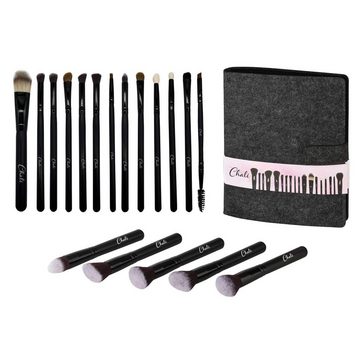 Chali Kosmetikpinsel-Set Make-up Pinsel Set 18 tlg. mit Tasche, Kosmetik Schminkpinsel