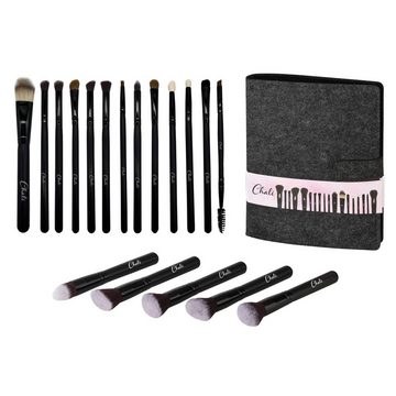 Chali Kosmetikpinsel-Set »Make-up Pinsel Set 18 tlg. mit Tasche, Kosmetik Schminkpinsel für Foundation, Lidschatten, Puder, Blender, Concealer, Augenbrauen«