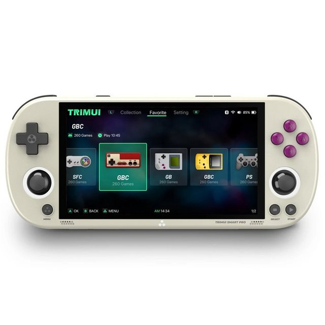TIKOO Trimui Smart Pro Handheld Spielekonsole Open Source Linux System 64GB, Open-Source-Handheld-Konsole, Linux-System, HD-Display