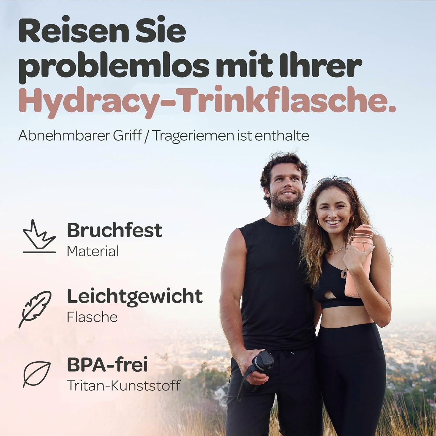 LuxusKollektion Trinkflasche Trinkflasche Fruchteinsatz BPAfrei 1L - Schnelltrink Rosa Gold