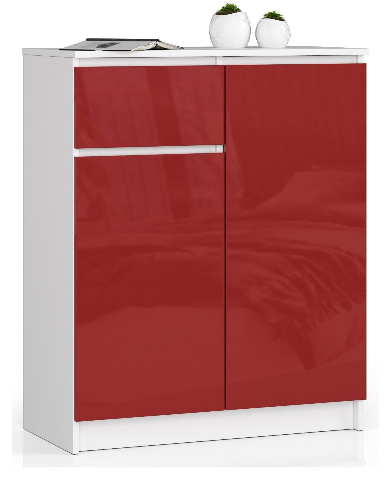 Raumhirsch Furniture Kommode mit 1 Schublade, zwei Schranktüren 80 cm Sideboard Anrichte, (viele Farbvarianten - Maße: 80 x 99 x 40 cm) Hochwertig & stabil