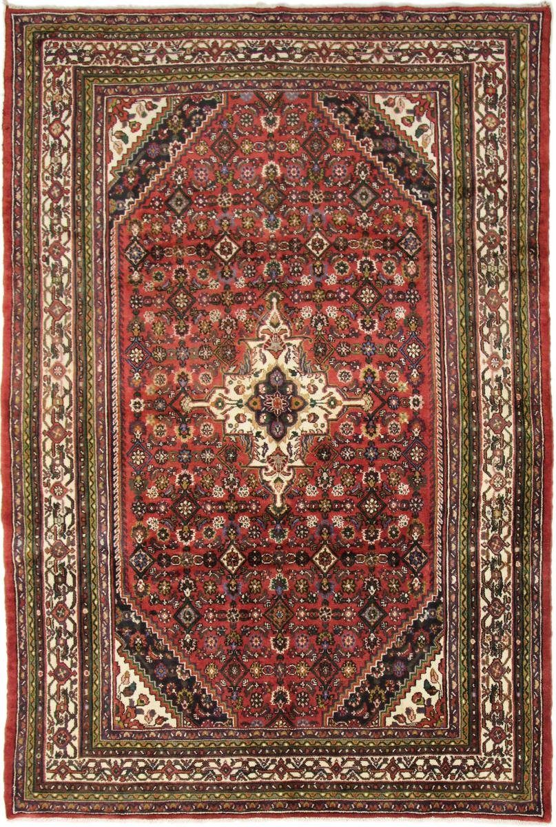 Orientteppich Hamadan 216x306 Handgeknüpfter Orientteppich / Perserteppich, Nain Trading, rechteckig, Höhe: 8 mm