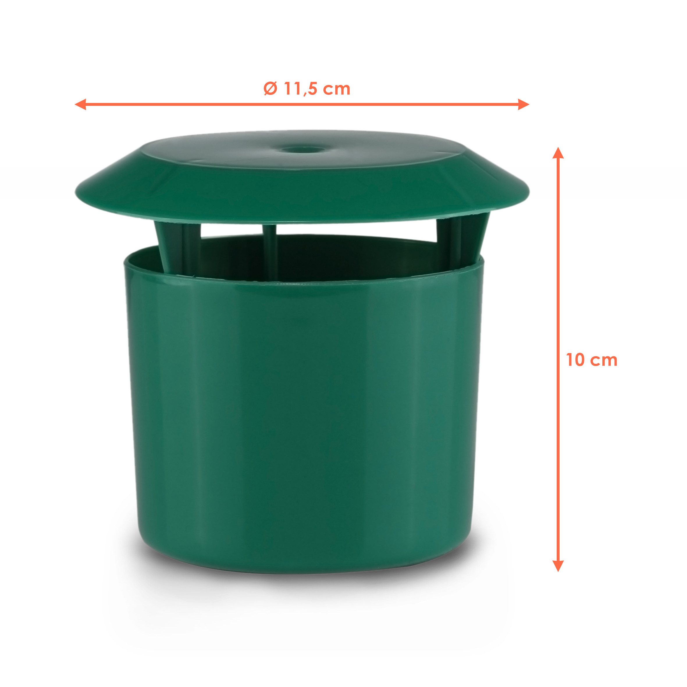 Spetebo Lebendfalle Kunststoff Schneckenfalle 4er Set grün - 11 x 10 cm, Schneckenschutz für Gemüsebeete