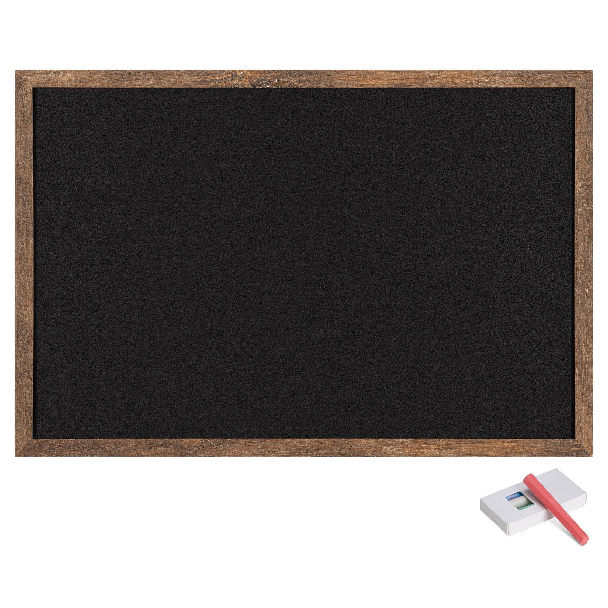 Navaris Wandtafel Kreidetafel mit Holzrahmen - Abwischbares Memoboard, (1-tlg)