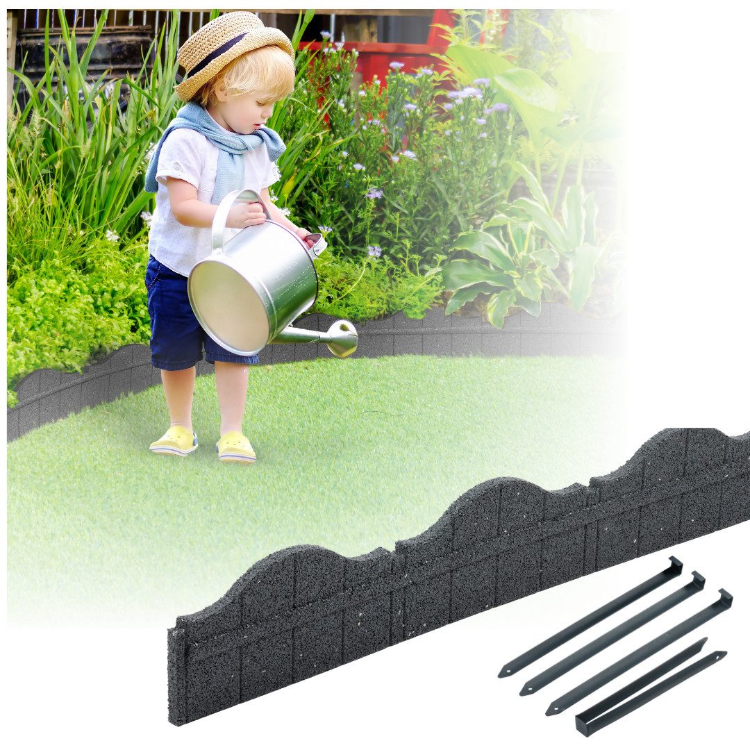 nm_trade Rasenkante Gartenpalisade Rasenkante Beeteinfassung Beetumrandung 120 cm