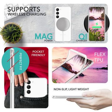 Nalia Smartphone-Hülle Samsung Galaxy S23, Klare 360 Grad Hülle / Rundumschutz / Transparent / Vergilbungsfrei