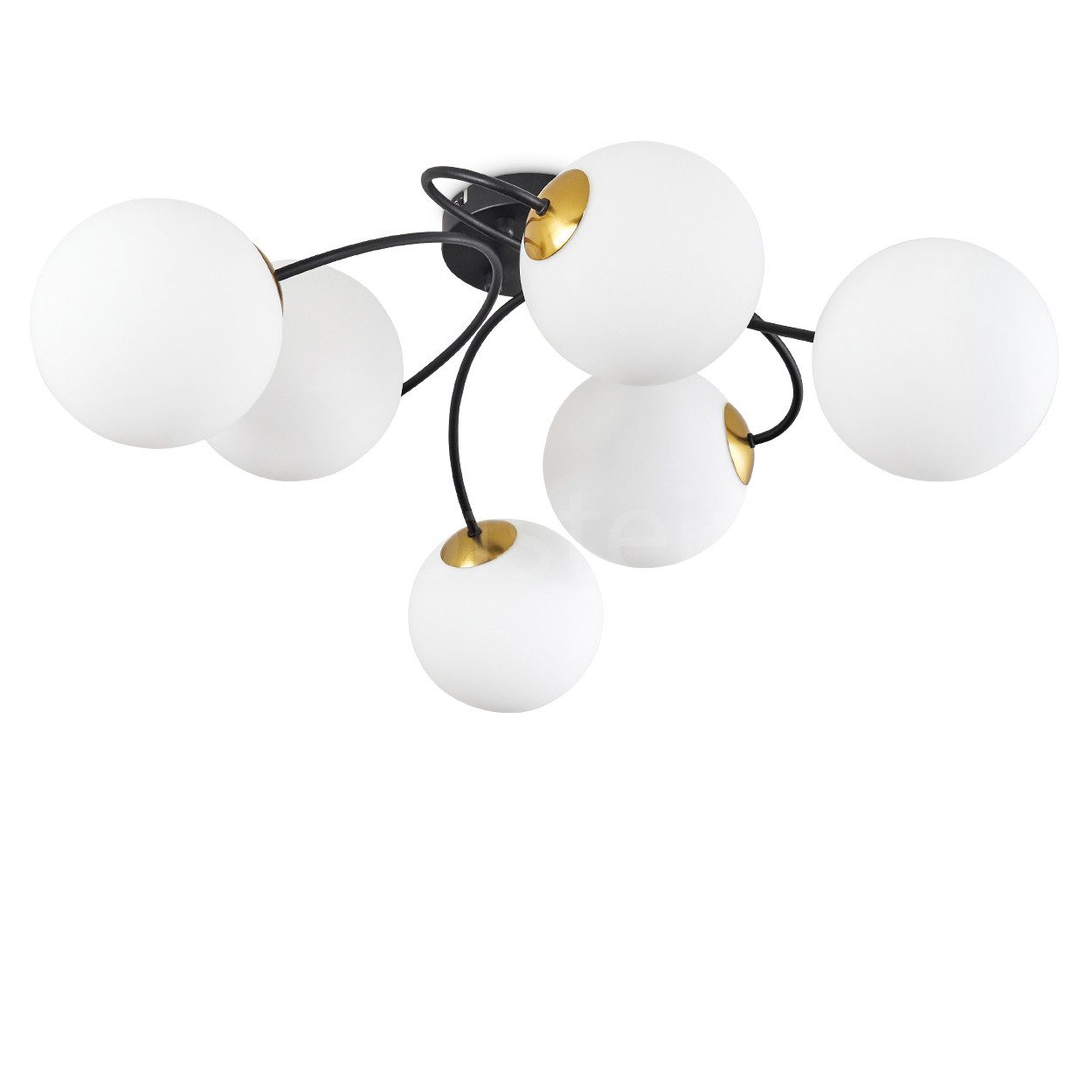 hofstein Deckenleuchte Deckenlampe aus Metall/Glas in günstig online kaufen