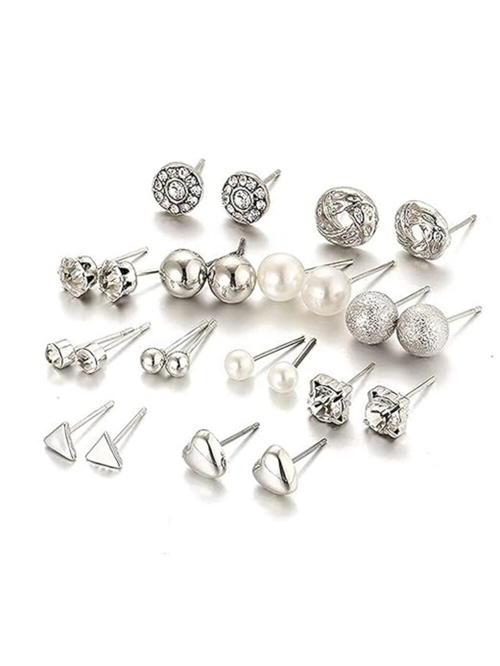 YouBella Ohrhänger-Set Satz von 24 vergoldeten Ohrstecker Tops Ohrring (Satz von 24 vergoldeten Ohrstecker Tops, Für Frauen & Mädchen, Geschenk & Hochzeit), Modische & schöne künstliche Schmuck
