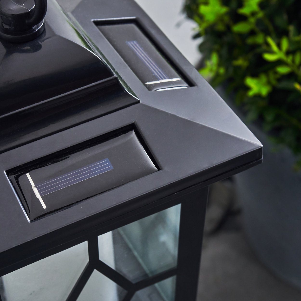 hofstein LED Solarleuchte Garten Terrassen Lampen LED schwarz Solar Aussen Wege Leuchten