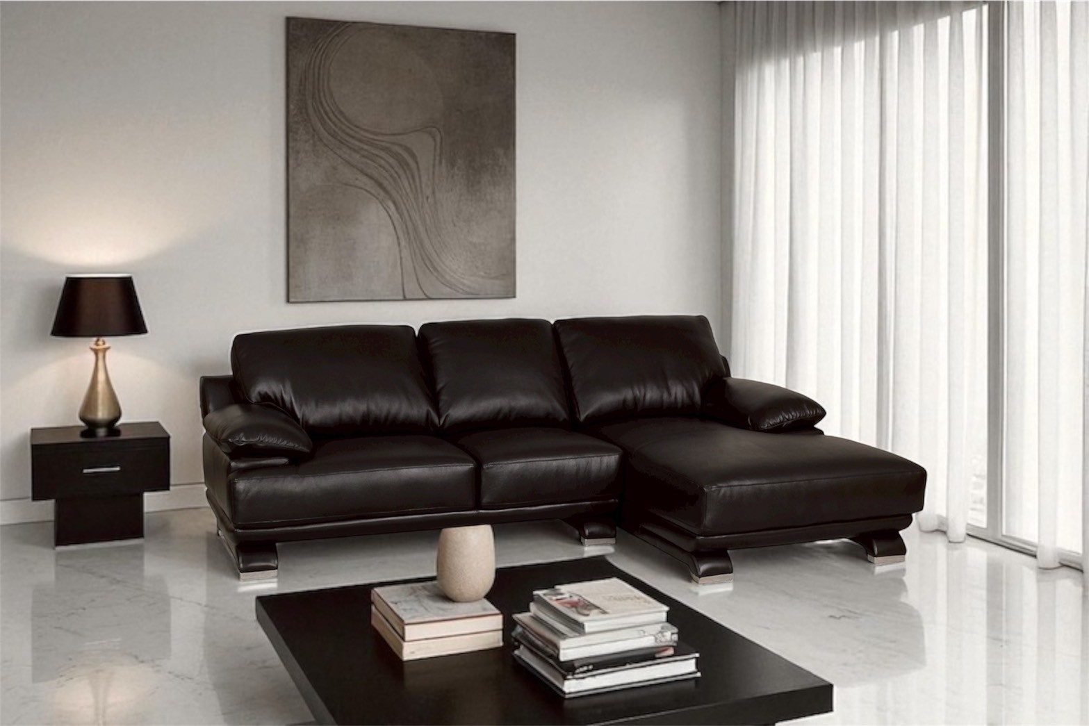 Salottini Ecksofa SOFORT LIEFERBAR Designer Ecksofa Modell Gaudi Eckcouch, 2 Teile, Vollleder