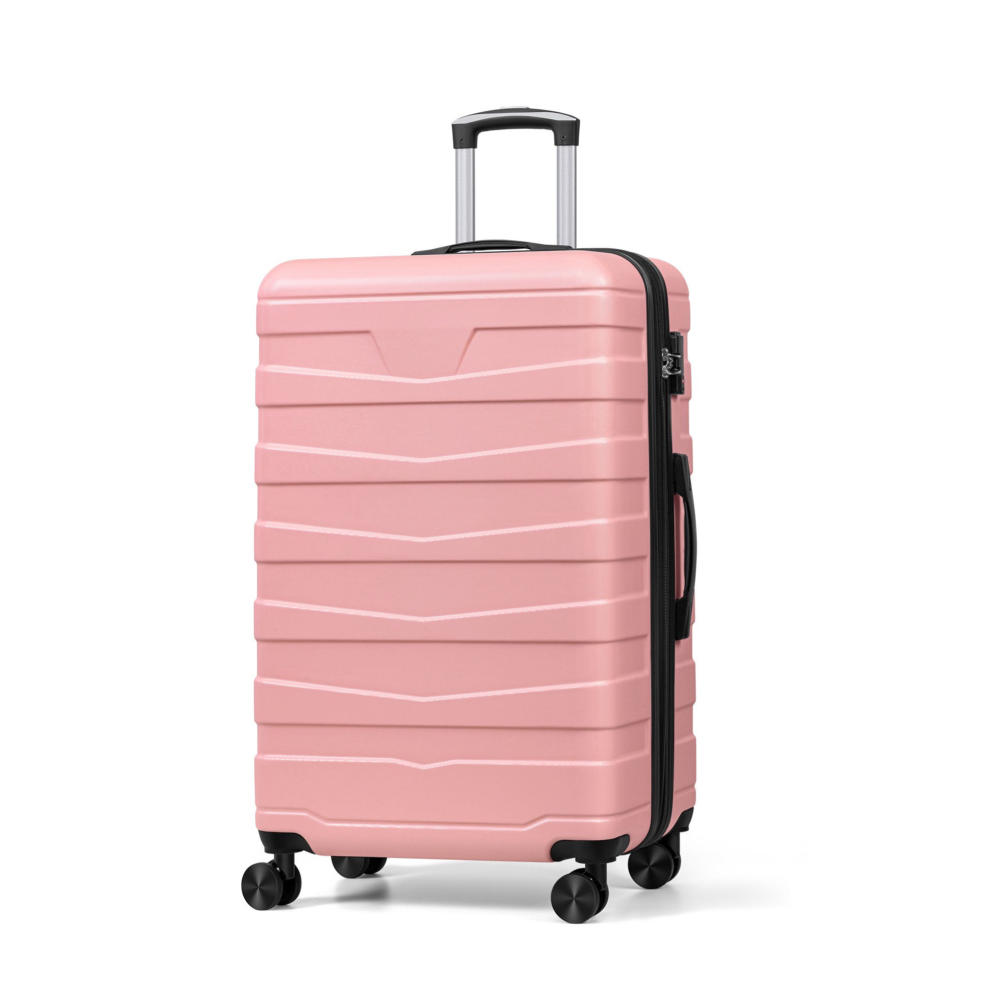 ChaCool Hartschalen-Trolley Hartschalen-Trolley Premium Reisekoffer Rollbarer Handgepäck, Koffer mit vier 360° Rollen und Zahlenschloss, 57/67/77 cm, 40/62/99 L