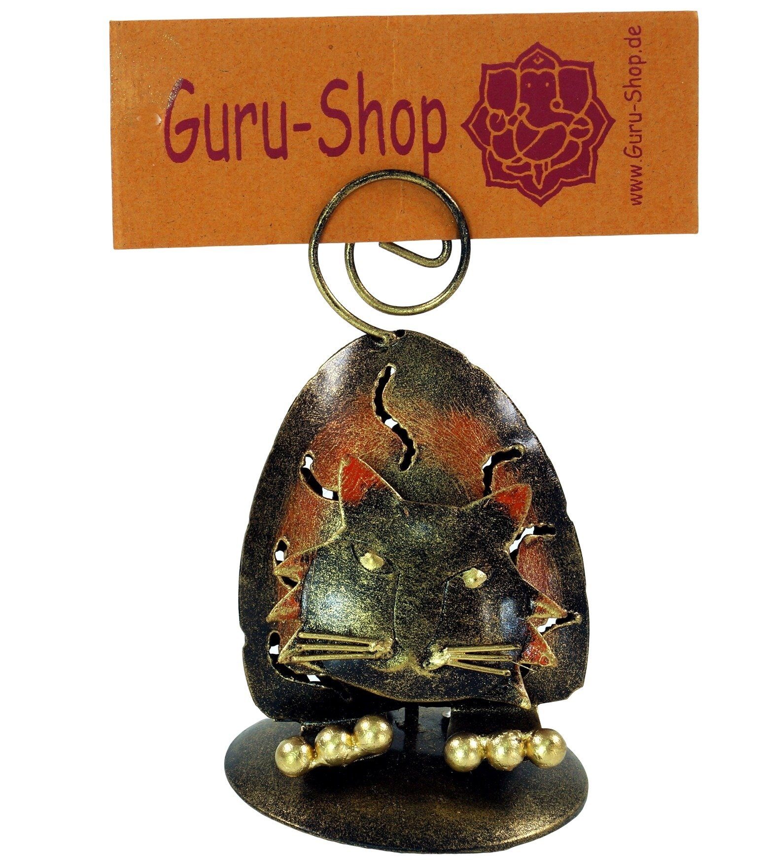 `Cat` Guru-Shop Visitenkartenhalter, Dekofigur Fotohalter