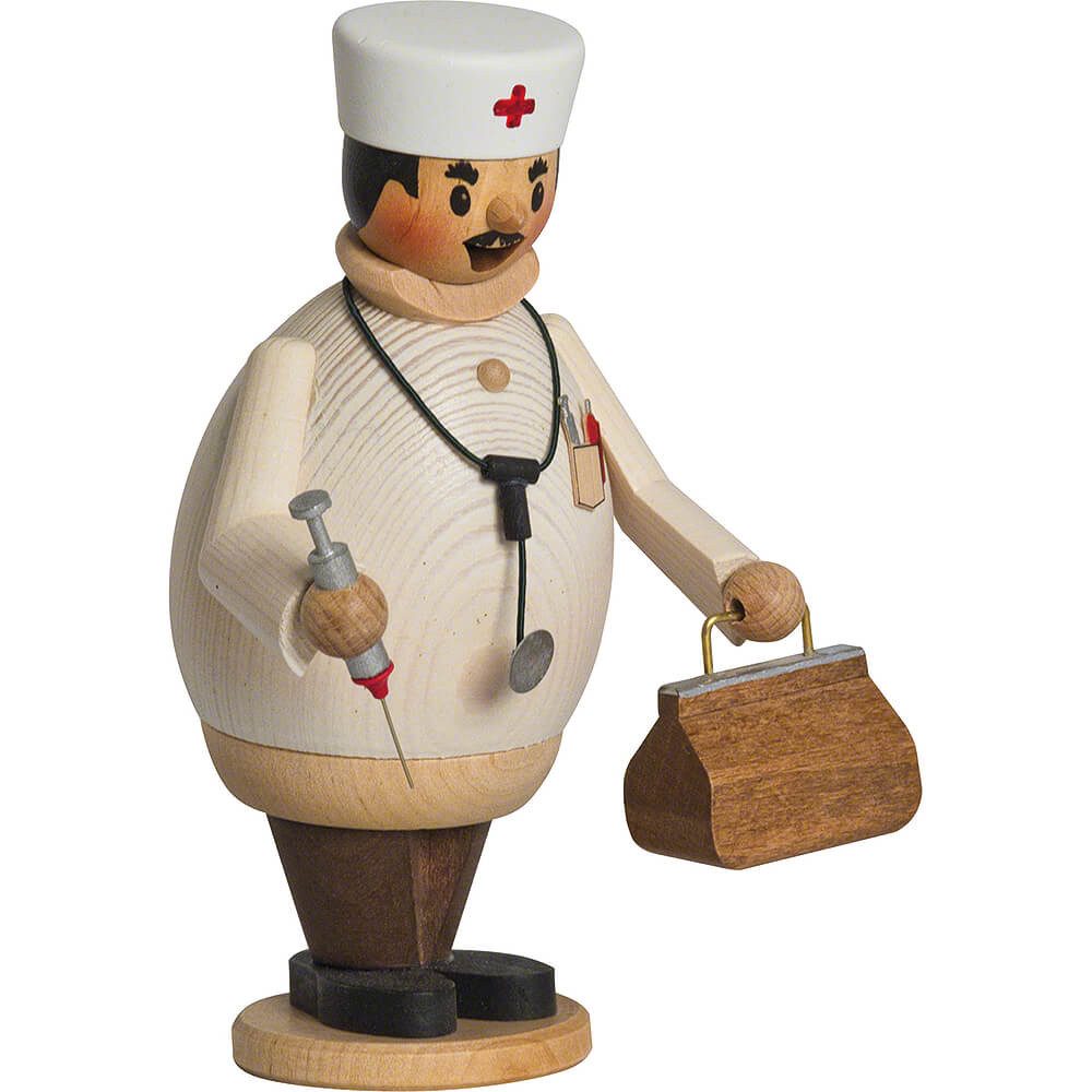 Kuhnert Räuchermännchen Arzt Max (16cm) Räuchermann von Drechslerei Kuhnert