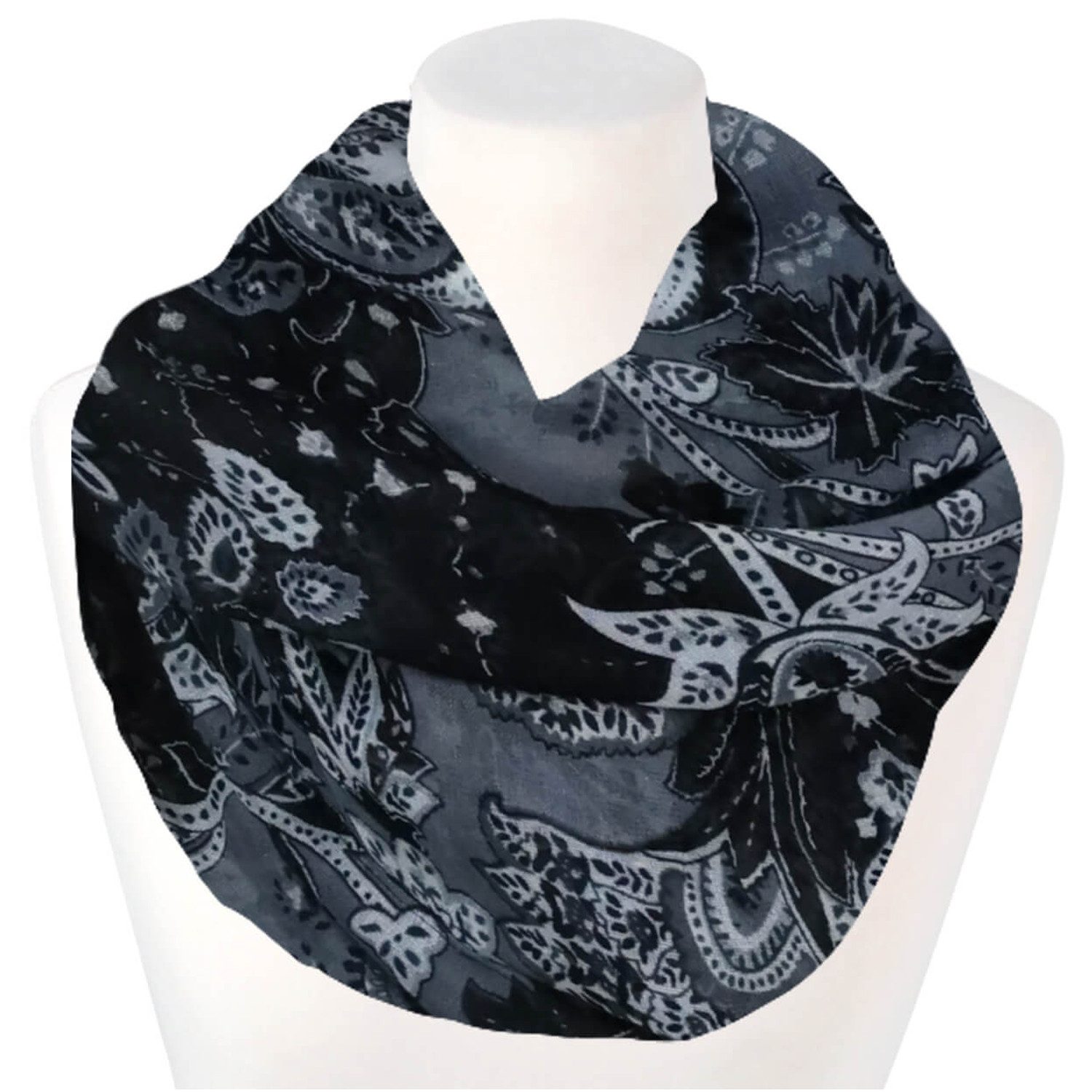 chic4home Loop Voyage Vibes, (1-St. 1-teilig), Damen Loop-Schal Schlauchschal Blumen Muster