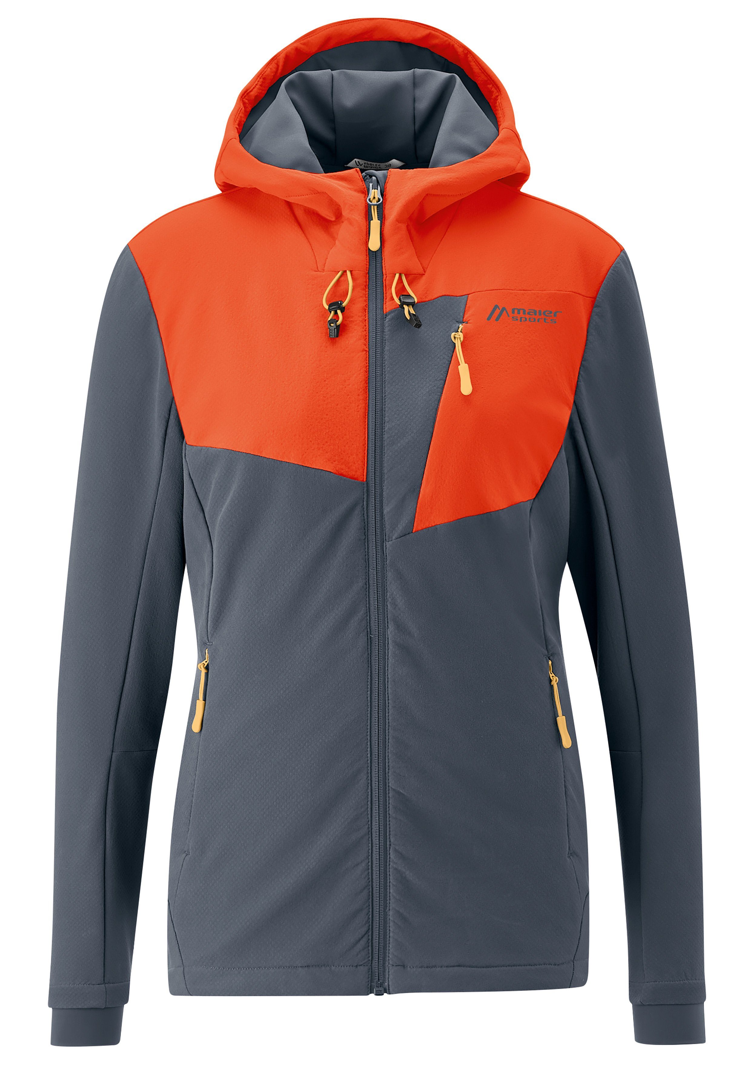 Maier Sports Softshelljacke Ofot Jacket wohlige Ski-Touren atmungsaktiv wasserabweisend, Outdoor Fleece-Innenseite sorgt und W für auf Wärme Softshell-Jacke