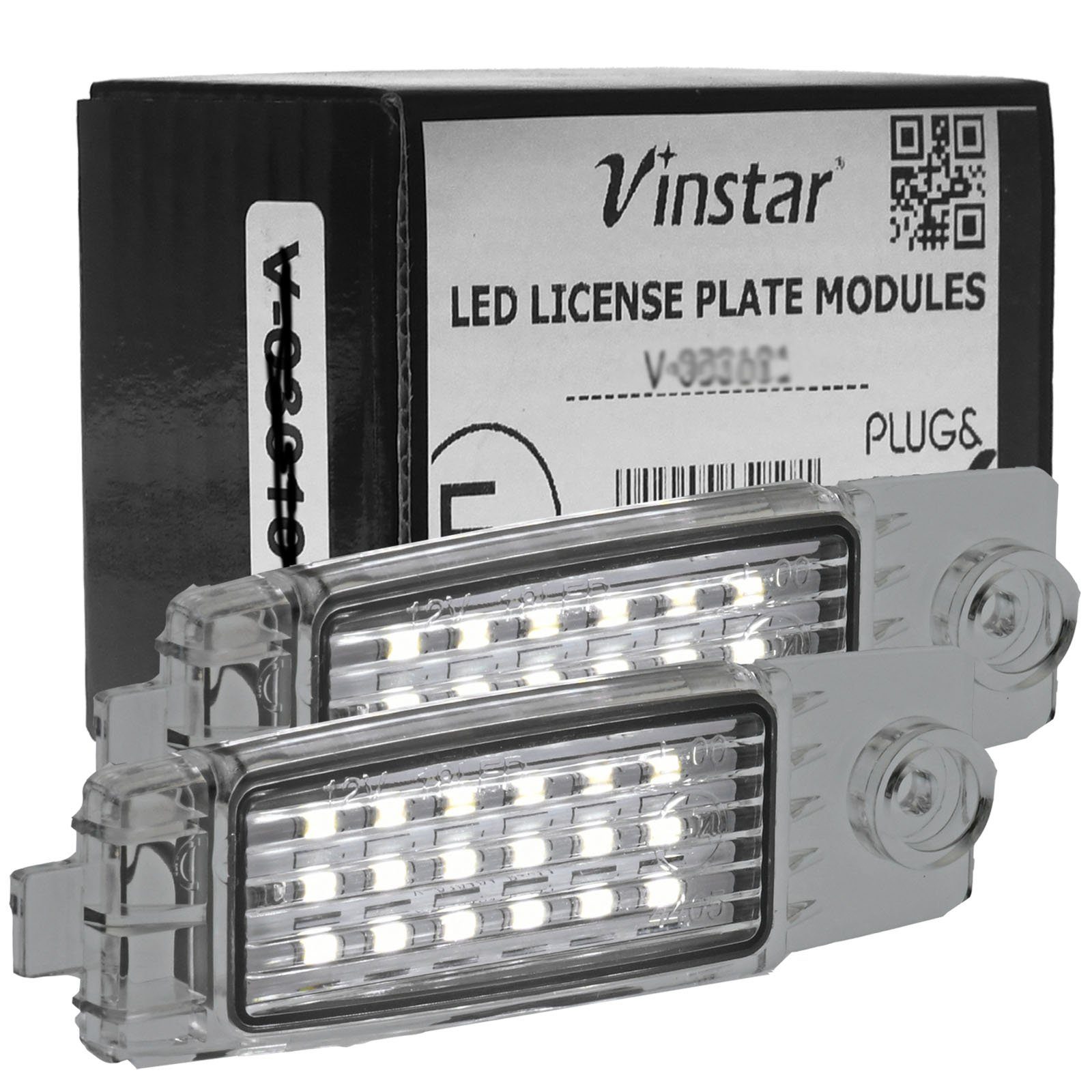 Vinstar KFZ-Ersatzleuchte LED Kennzeichenbeleuchtung E-geprüft für LEXUS  TOYOTA, kompatibel mit: LEXUS RX 300 bis 03 TOYOTA RAV4 Hiace ab 05