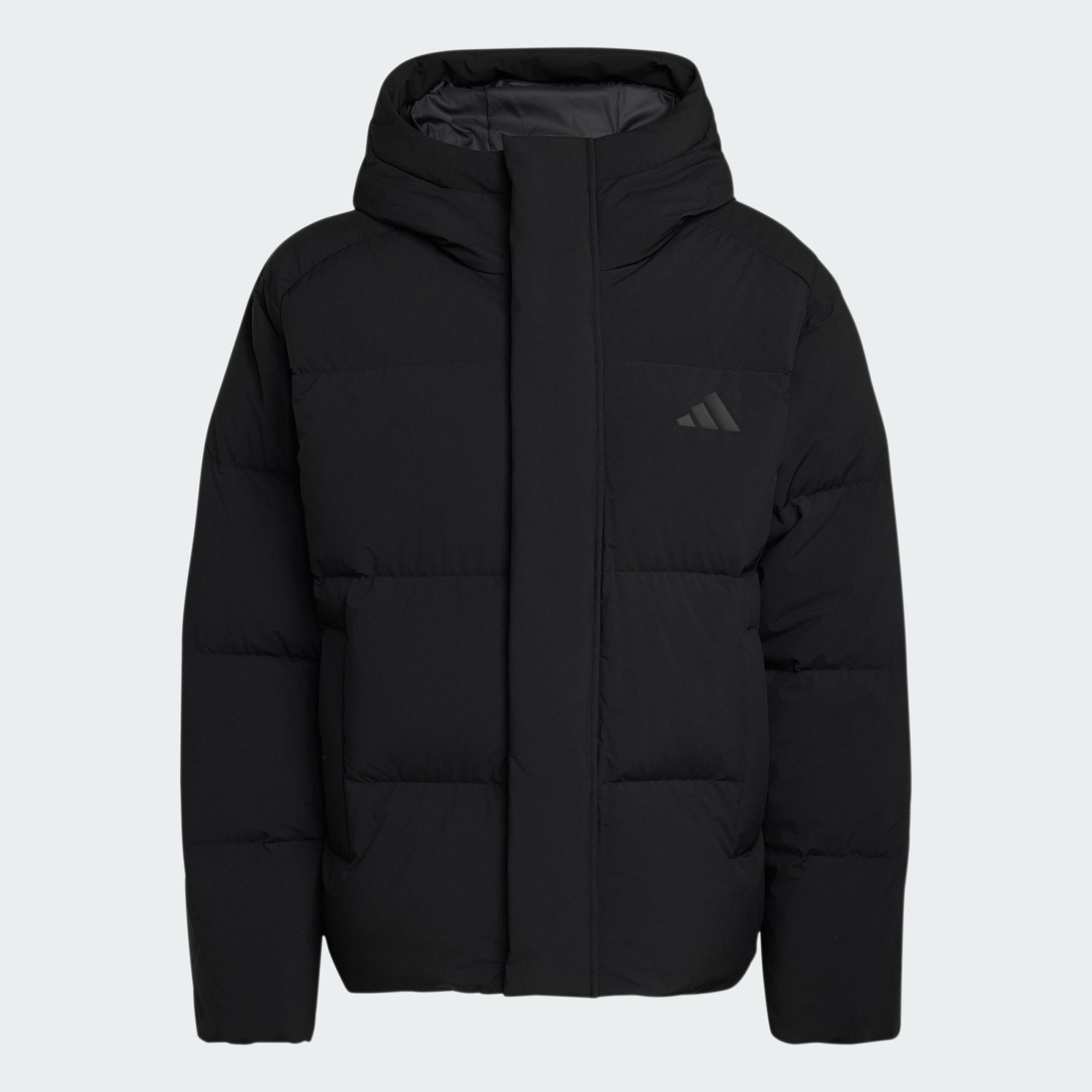 adidas Sportswear Jeansjacke HELIONIC PUFFER JACKE KAPUZE (1-St)