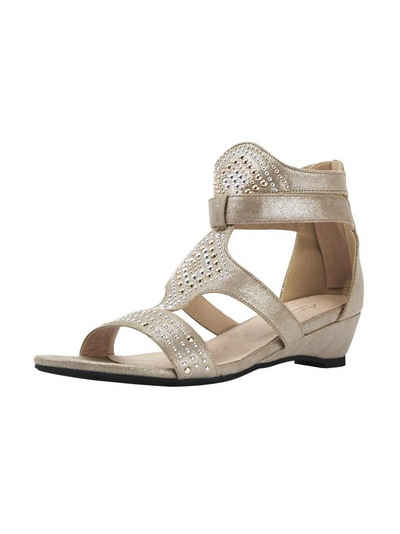 Andrea Conti »HEINE Damen Sandalette mit Nieten, beige« Sandalette